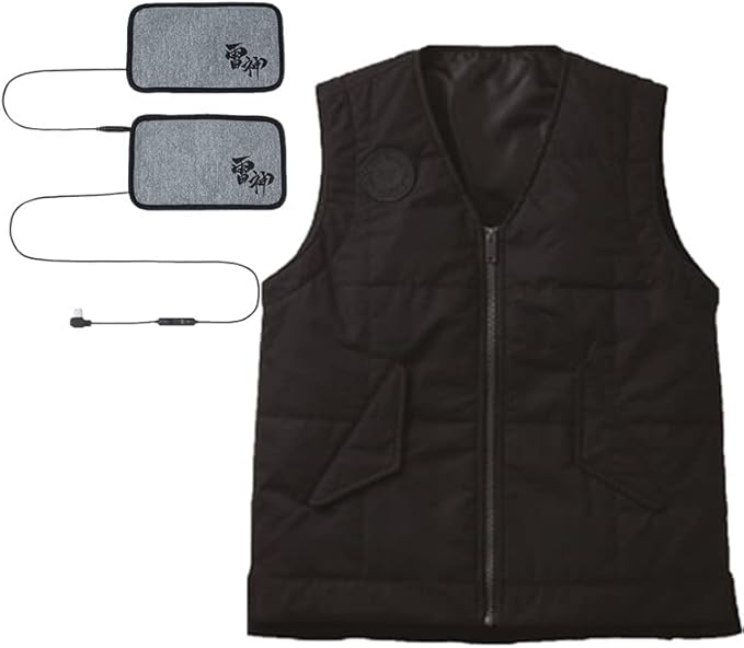 SUN-S 発熱ベスト ネイビー・ブラック 2色セット［ブラック×5］